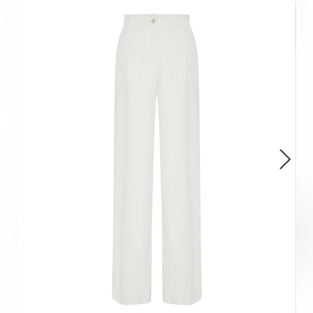 NWT Pinko Pisticcci Wide-Leg Pantelone in Off White. Women’s size 8